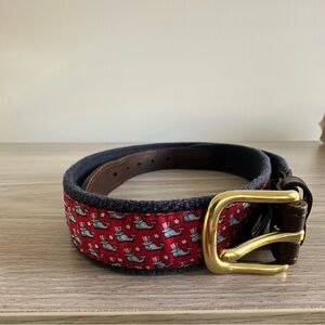 Vineyard Vines Shep Ian Whale Patriotic canvas club Belt Sz 30